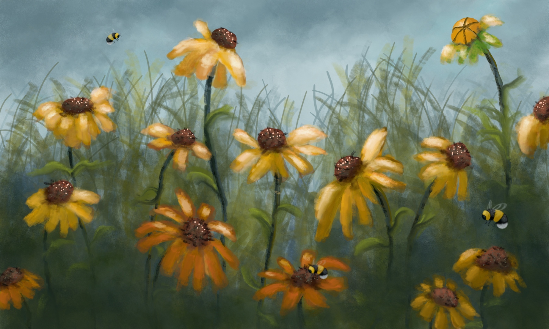 Yellow-Flowers-and-Bumbles