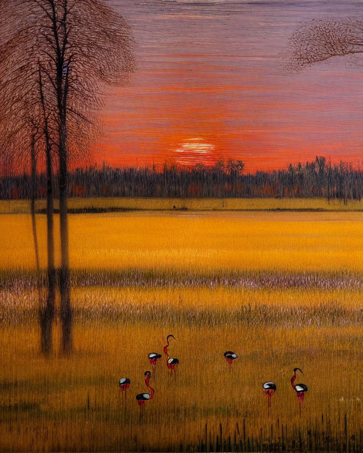 20221107212454_00000_marshland_near_forest_at_sunrise_with_sandhill_cranes_semiabstract_classic_Canaletto_intense_fun_closeup_detailed_award_winning_authentic_meaningful_heartfelt_c